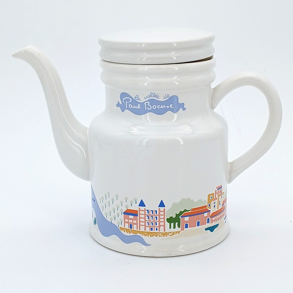 Paul Bocuse La Vallee De Teapot Coffee Pot Carafe Countryside Village 1987 Japan
